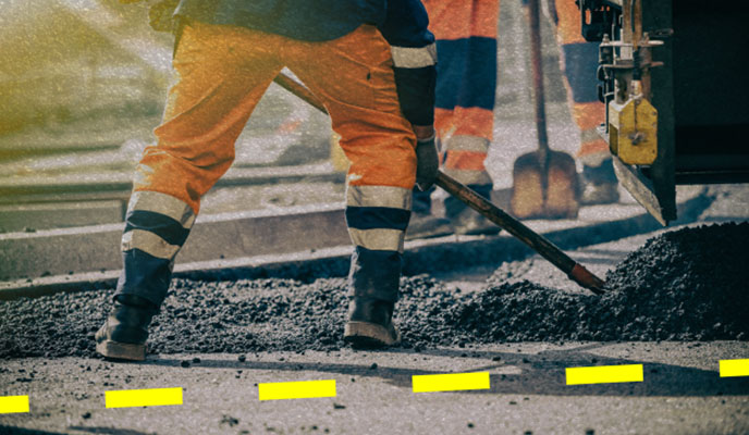 road construction workers